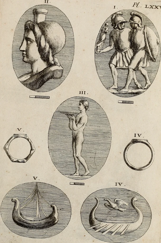 An illustration from Recueil d'antiquités égyptiennes, étrusques, greques et romaines, 1752, leaf 532