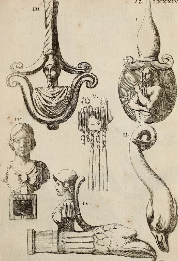 An illustration from Recueil d'antiquités égyptiennes, étrusques, greques et romaines, 1752, leaf 548