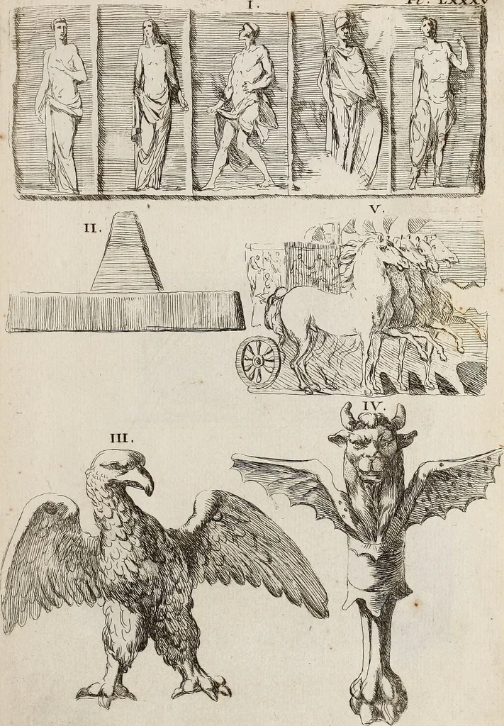 An illustration from Recueil d'antiquités égyptiennes, étrusques, greques et romaines, 1752, leaf 550