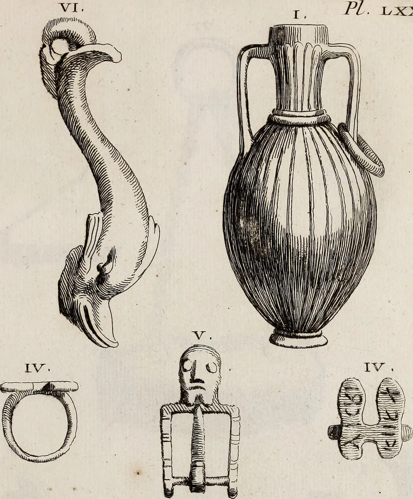 An illustration from Recueil d'antiquités égyptiennes, étrusques, greques et romaines, 1752, leaf 558