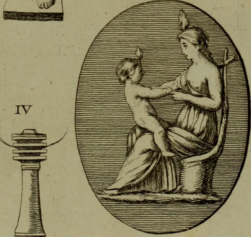 An illustration from Recueil d'antiquités égyptiennes, étrusques, greques et romaines, 1752, leaf 114