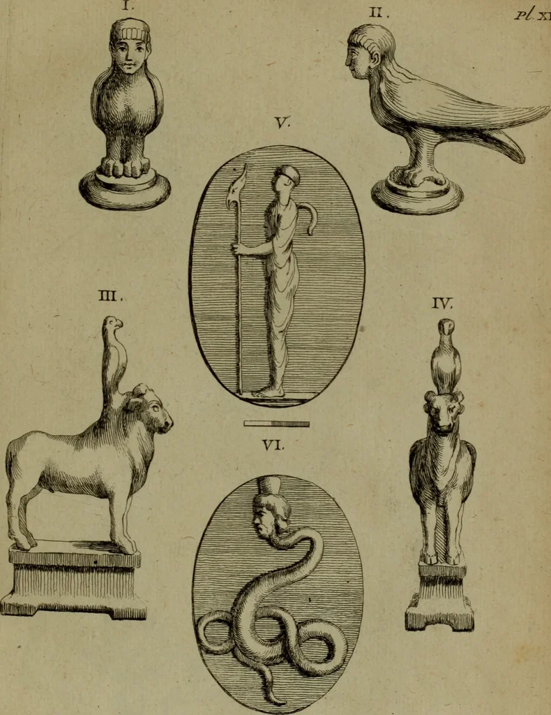 An illustration from Recueil d'antiquités égyptiennes, étrusques, greques et romaines, 1752, leaf 124