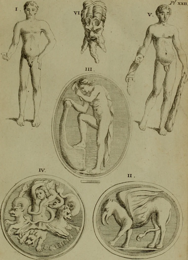 An illustration from Recueil d'antiquités égyptiennes, étrusques, greques et romaines, 1752, leaf 186