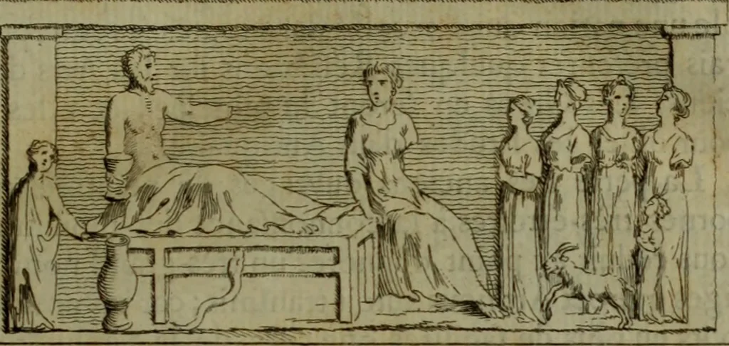 An illustration from Recueil d'antiquités égyptiennes, étrusques, greques et romaines, 1752, leaf 198