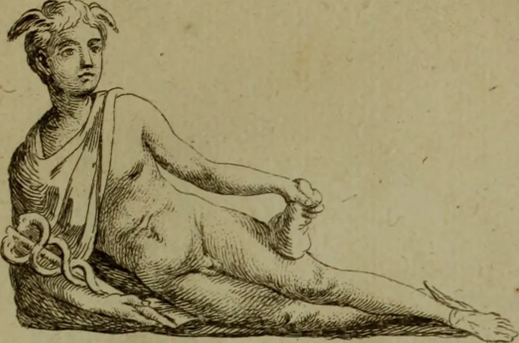 An illustration from Recueil d'antiquités égyptiennes, étrusques, greques et romaines, 1752, leaf 444