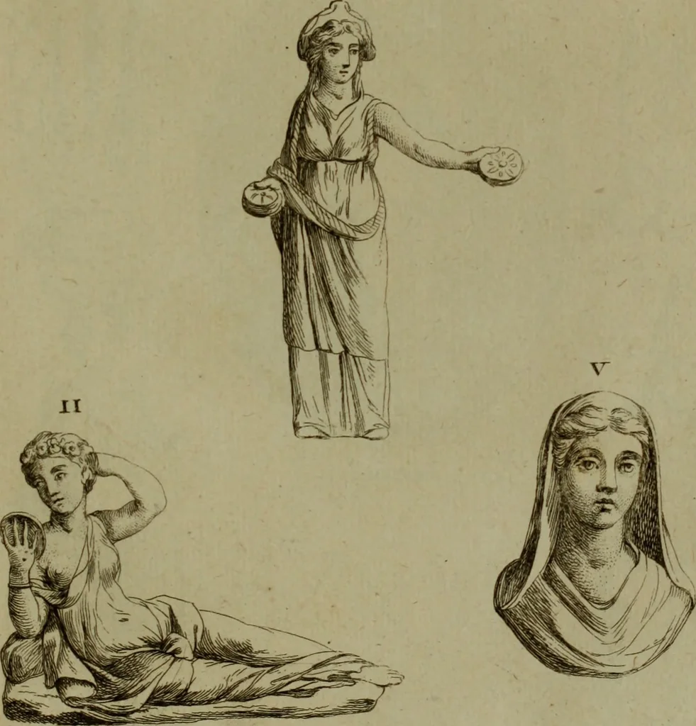 An illustration from Recueil d'antiquités égyptiennes, étrusques, greques et romaines, 1752, leaf 444