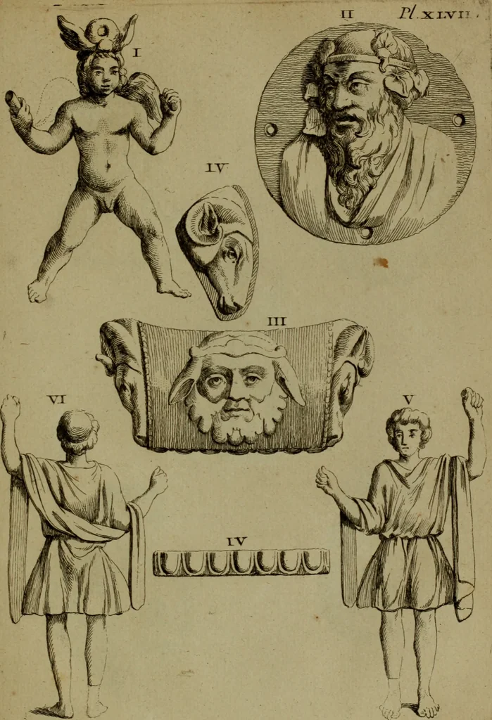 An illustration from Recueil d'antiquités égyptiennes, étrusques, greques et romaines, 1752, leaf 450