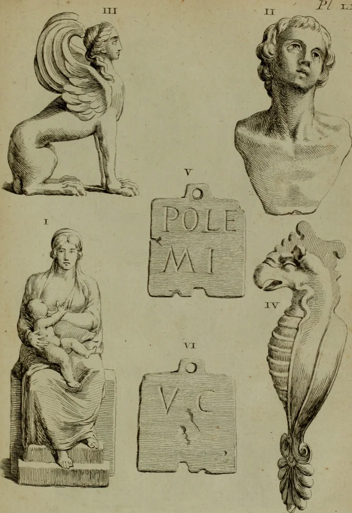 An illustration from Recueil d'antiquités égyptiennes, étrusques, greques et romaines, 1752, leaf 476
