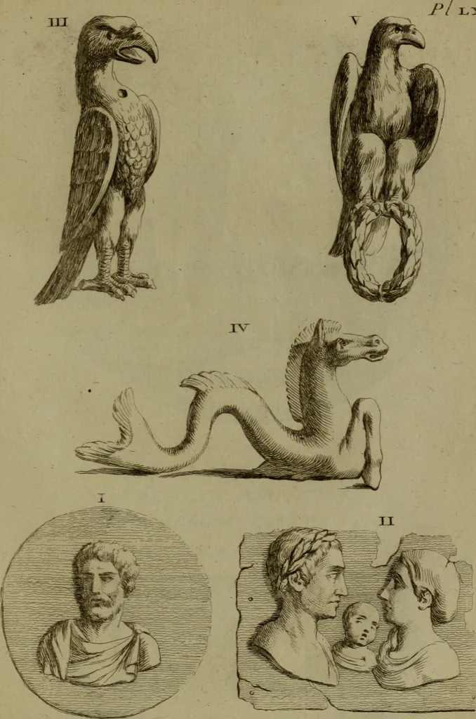An illustration from Recueil d'antiquités égyptiennes, étrusques, greques et romaines, 1752, leaf 486