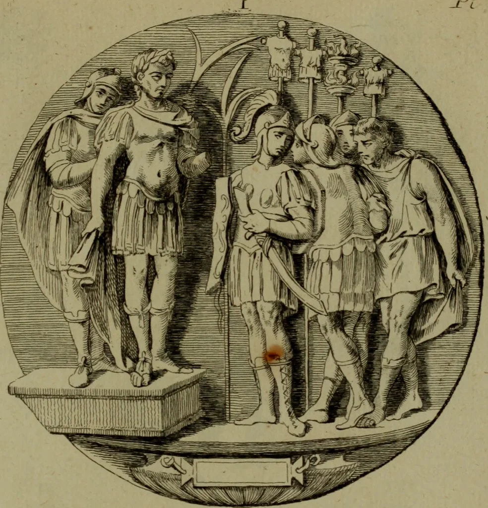 An illustration from Recueil d'antiquités égyptiennes, étrusques, greques et romaines, 1752, leaf 488