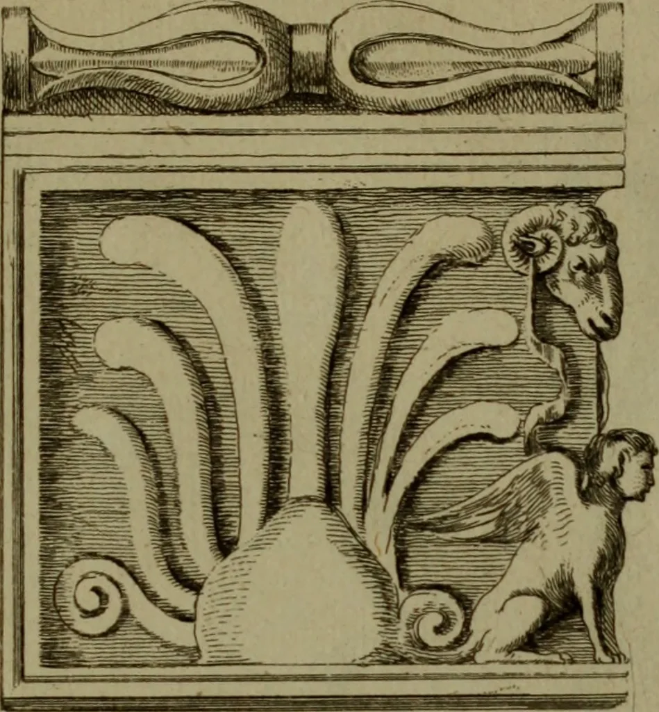 An illustration from Recueil d'antiquités égyptiennes, étrusques, greques et romaines, 1752, leaf 496