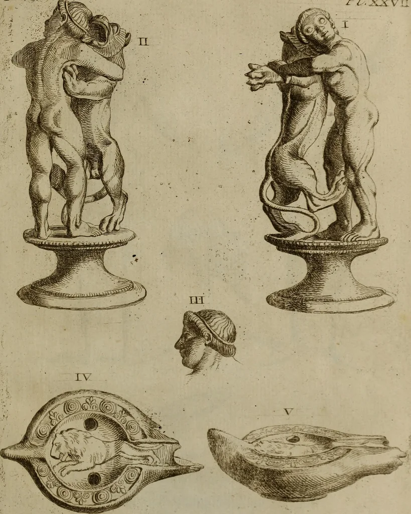 An illustration from Recueil d'antiquités égyptiennes, étrusques, greques et romaines, 1752, leaf 196