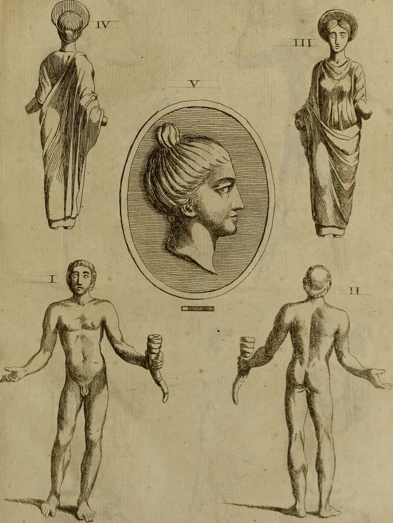 An illustration from Recueil d'antiquités égyptiennes, étrusques, greques et romaines, 1752, leaf 208