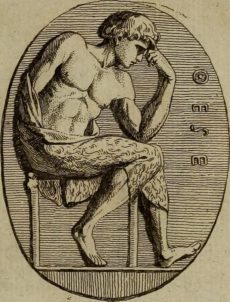 An illustration from Recueil d'antiquités égyptiennes, étrusques, greques et romaines, 1752, leaf 214