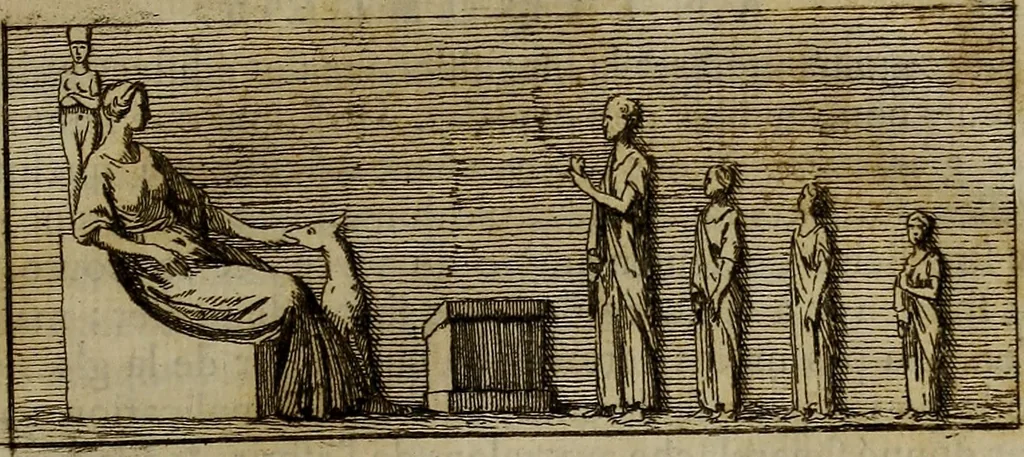 An illustration from Recueil d'antiquités égyptiennes, étrusques, greques et romaines, 1752, leaf 216