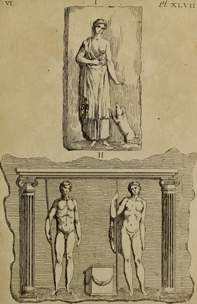 An illustration from Recueil d'antiquités égyptiennes, étrusques, greques et romaines, 1752, leaf 336