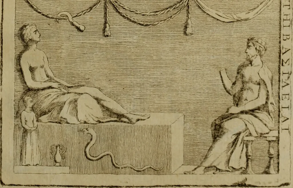 An illustration from Recueil d'antiquités égyptiennes, étrusques, greques et romaines, 1752, leaf 352