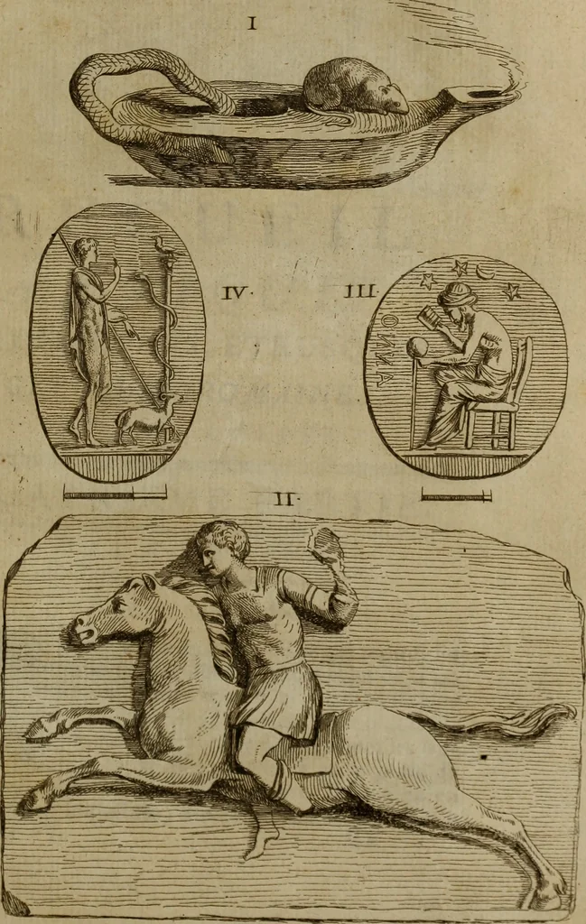 An illustration from Recueil d'antiquités égyptiennes, étrusques, greques et romaines, 1752, leaf 376
