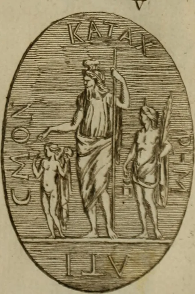An illustration from Recueil d'antiquités égyptiennes, étrusques, greques et romaines, 1752, leaf 492