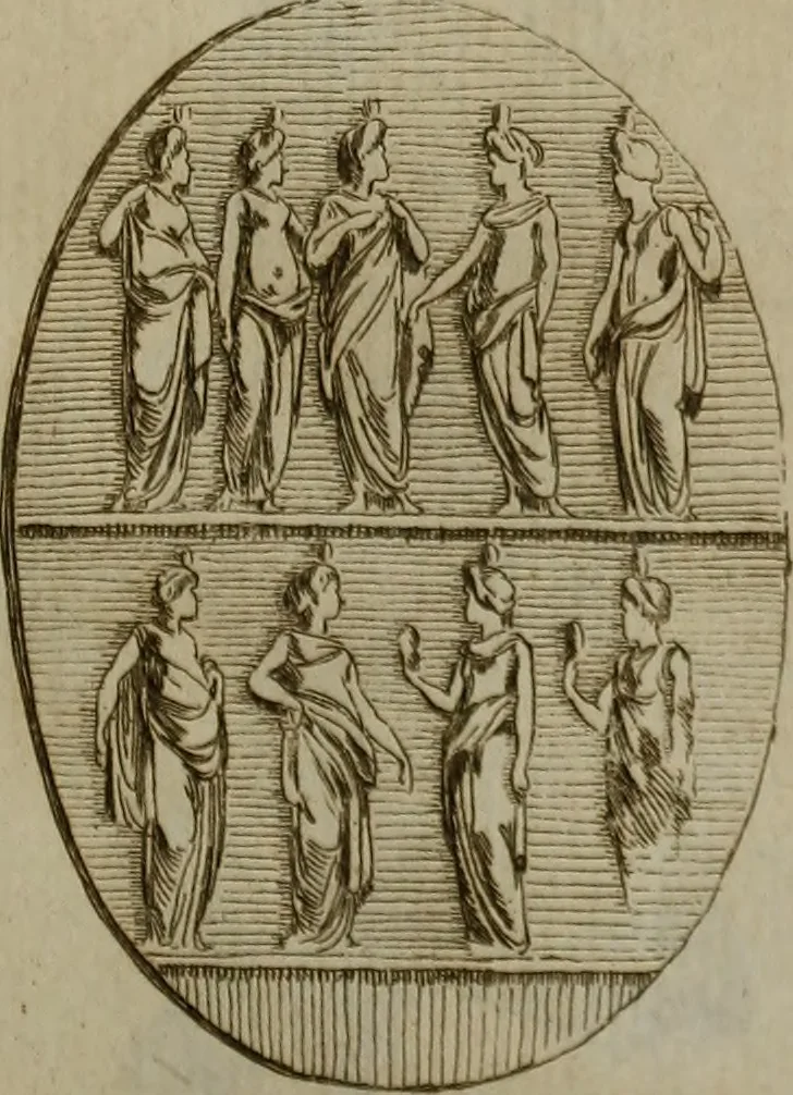 An illustration from Recueil d'antiquités égyptiennes, étrusques, greques et romaines, 1752, leaf 502