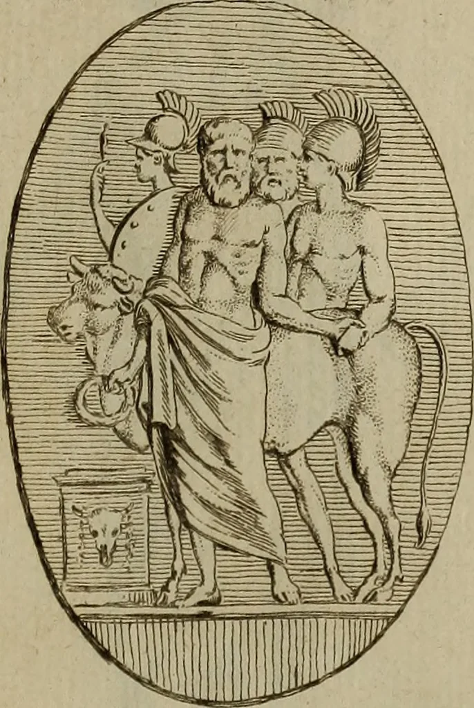 An illustration from Recueil d'antiquités égyptiennes, étrusques, greques et romaines, 1752, leaf 516