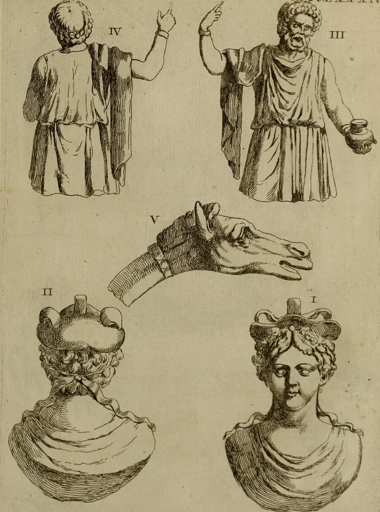 An illustration from Recueil d'antiquités égyptiennes, étrusques, greques et romaines, 1752, leaf 522