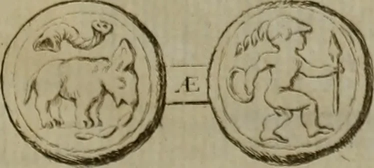 An illustration from Recueil d'antiquités égyptiennes, étrusques, greques et romaines, 1752, leaf 644