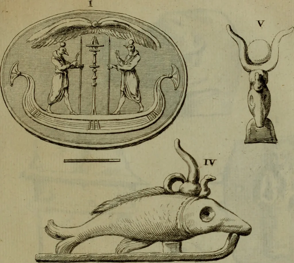 An illustration from Recueil d'antiquités égyptiennes, étrusques, greques et romaines, 1752, leaf 142