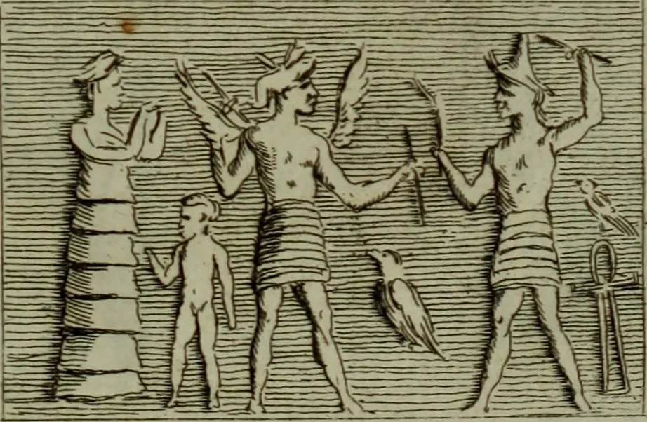 An illustration from Recueil d'antiquités égyptiennes, étrusques, greques et romaines, 1752, leaf 144