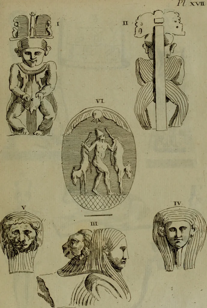 An illustration from Recueil d'antiquités égyptiennes, étrusques, greques et romaines, 1752, leaf 152