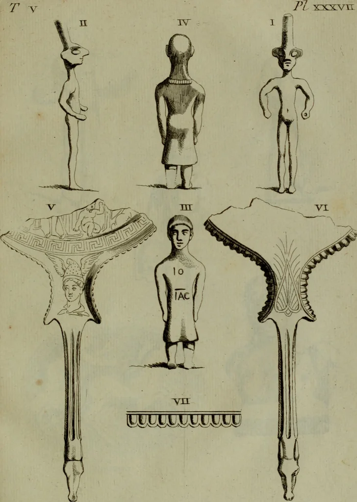 An illustration from Recueil d'antiquités égyptiennes, étrusques, greques et romaines, 1752, leaf 228