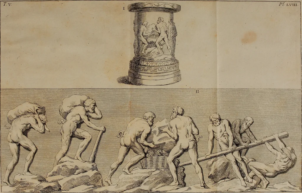 An illustration from Recueil d'antiquités égyptiennes, étrusques, greques et romaines, 1752, leaf 322