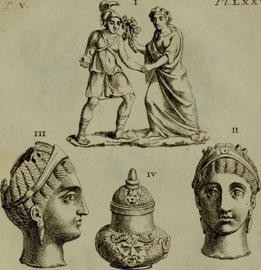 An illustration from Recueil d'antiquités égyptiennes, étrusques, greques et romaines, 1752, leaf 446