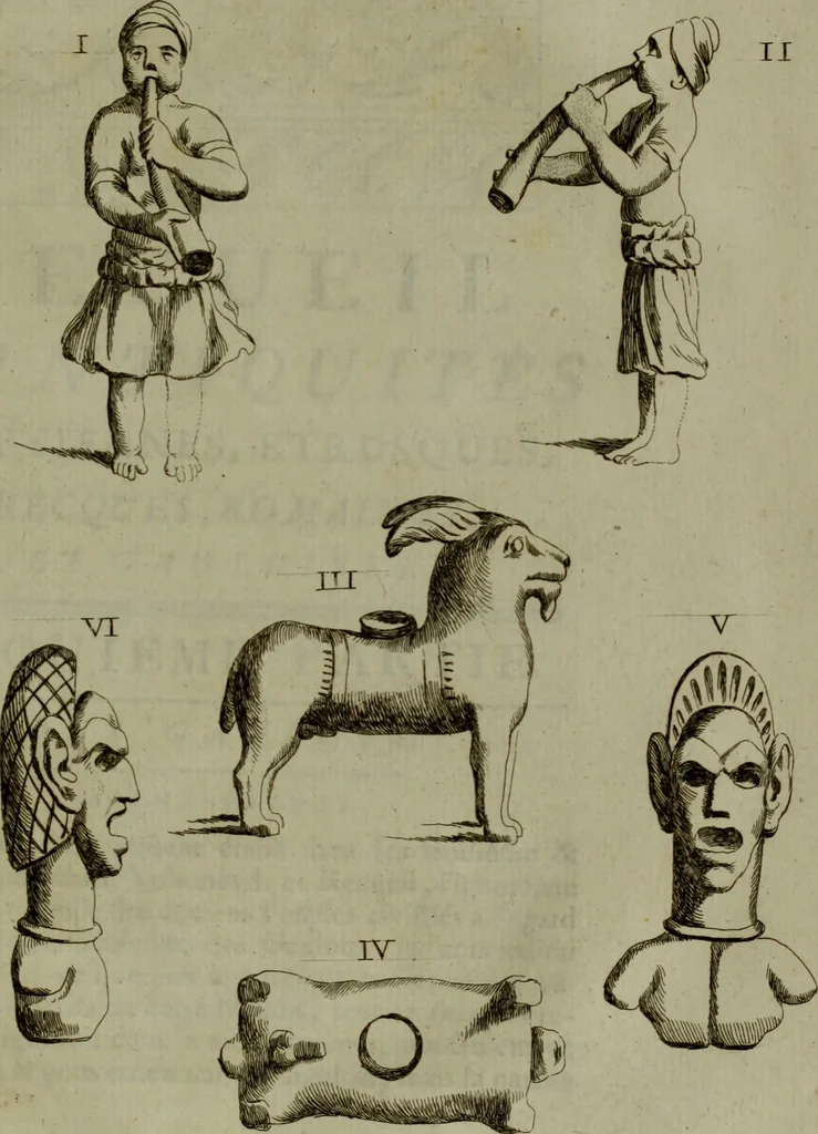 An illustration from Recueil d'antiquités égyptiennes, étrusques, greques et romaines, 1752, leaf 490