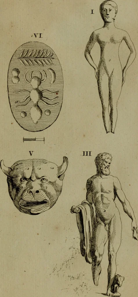 An illustration from Recueil d'antiquités égyptiennes, étrusques, greques et romaines, 1752, leaf 220