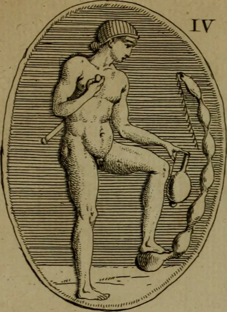 An illustration from Recueil d'antiquités égyptiennes, étrusques, greques et romaines, 1752, leaf 222