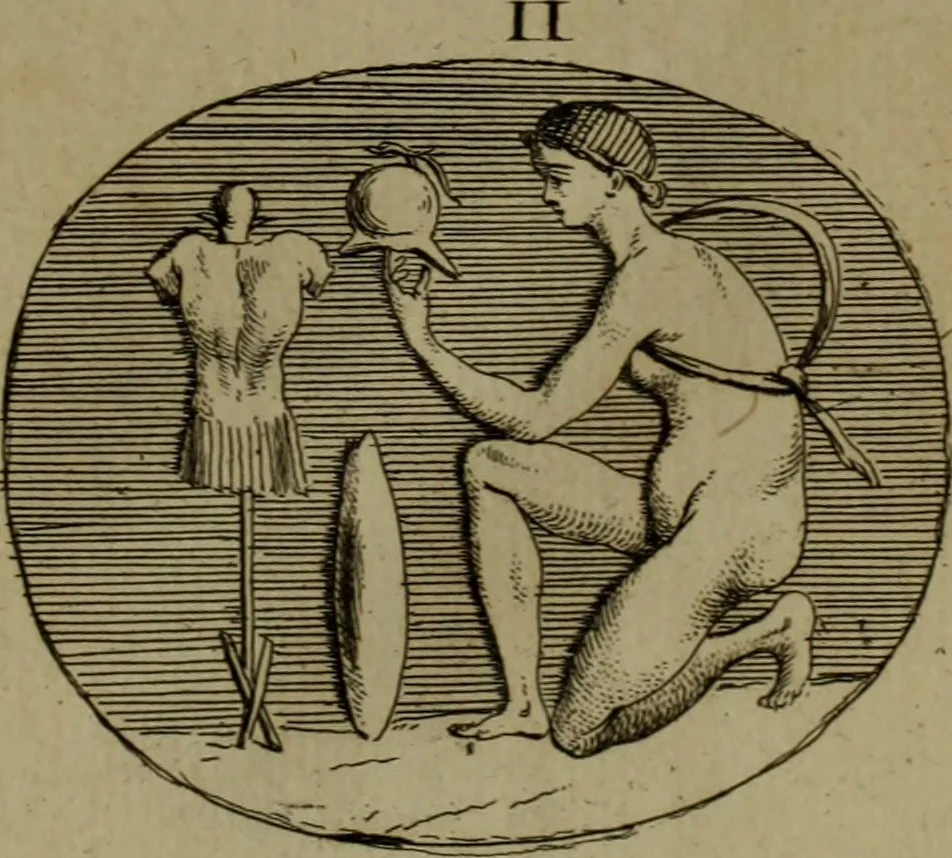 An illustration from Recueil d'antiquités égyptiennes, étrusques, greques et romaines, 1752, leaf 222