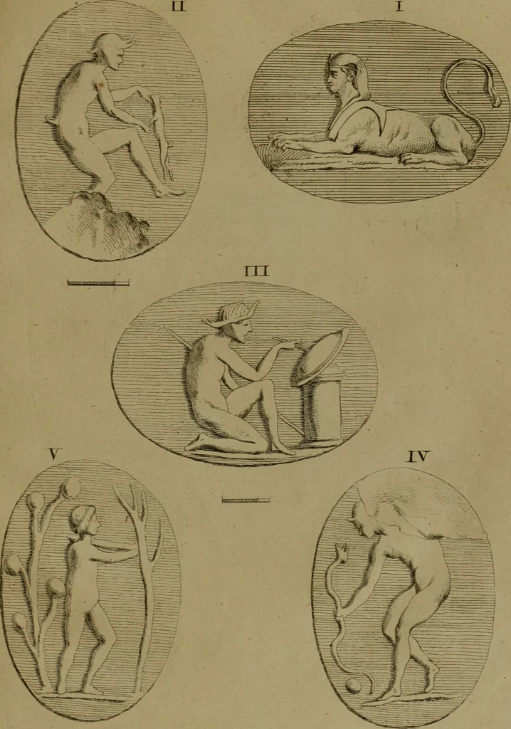 An illustration from Recueil d'antiquités égyptiennes, étrusques, greques et romaines, 1752, leaf 226