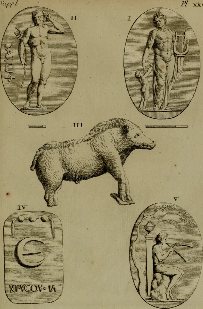An illustration from Recueil d'antiquités égyptiennes, étrusques, greques et romaines, 1752, leaf 270