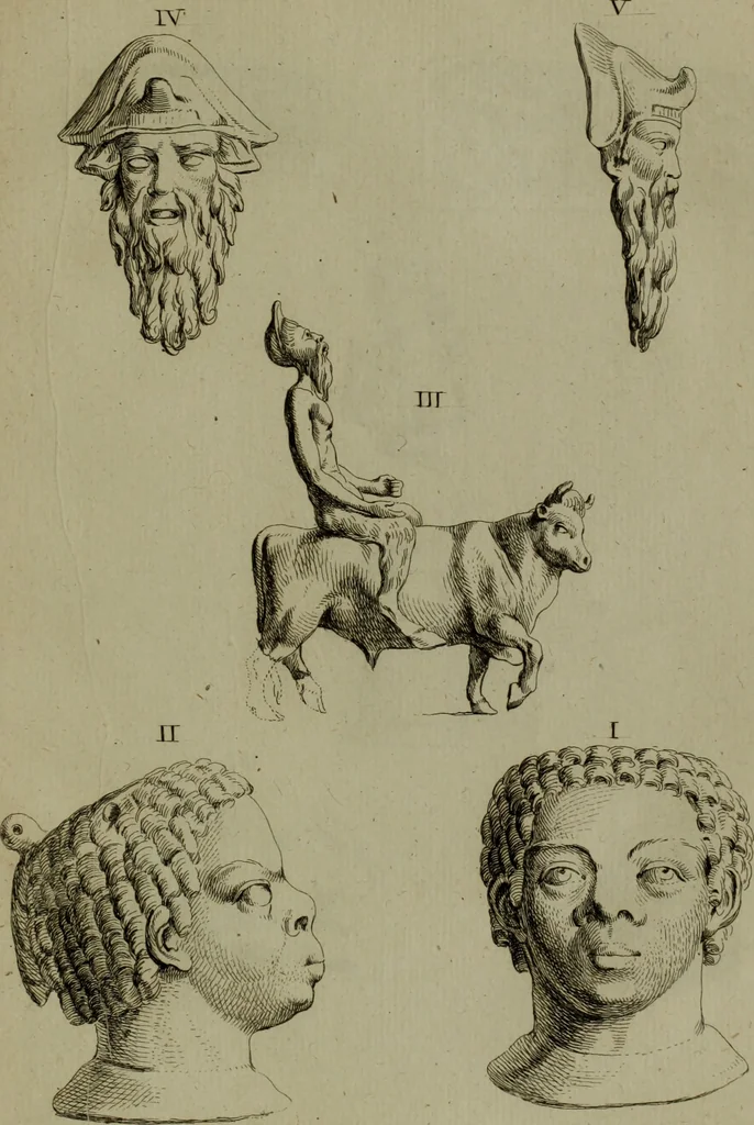 An illustration from Recueil d'antiquités égyptiennes, étrusques, greques et romaines, 1752, leaf 374