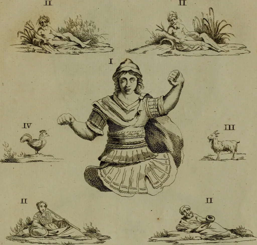 An illustration from Recueil d'antiquités égyptiennes, étrusques, greques et romaines, 1752, leaf 498