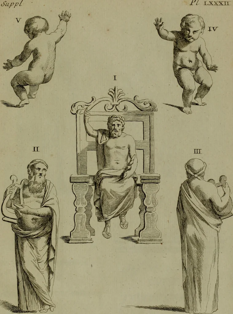 An illustration from Recueil d'antiquités égyptiennes, étrusques, greques et romaines, 1752, leaf 528