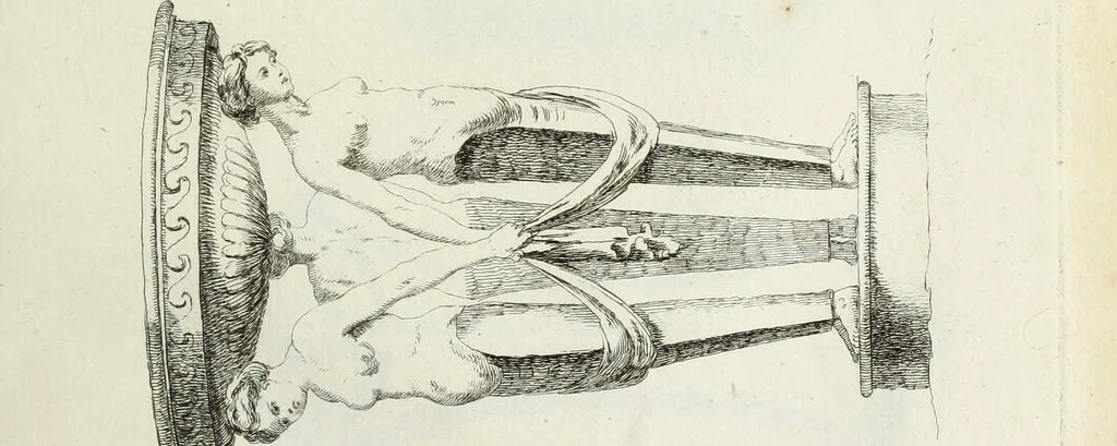 An illustration from Recueil d'antiquités romaines, ou, Voyage d'Italie : composé de 60 planches : dans lequel on trouve divers vases, autels, trepieds, arabesques et autres sujets gravés d'après les dessins que differens artistes ont fait pendant leur séjour en Italie, lesquels jusqu'à présent n'ont point encore été gravés, 1771, leaf 42