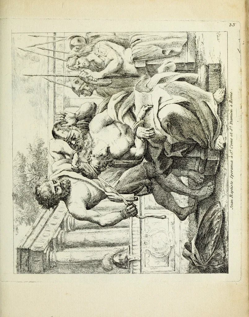 An illustration from Recueil d'antiquités romaines, ou, Voyage d'Italie : composé de 60 planches : dans lequel on trouve divers vases, autels, trepieds, arabesques et autres sujets gravés d'après les dessins que differens artistes ont fait pendant leur séjour en Italie, lesquels jusqu'à présent n'ont point encore été gravés, 1771, leaf 70