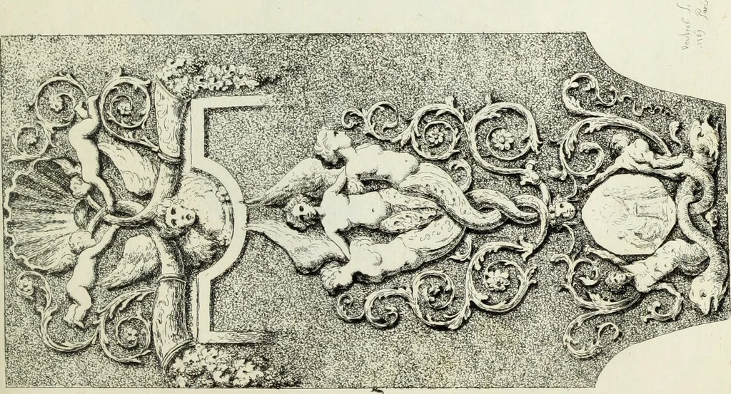 An illustration from Recueil d'antiquités romaines, ou, Voyage d'Italie : composé de 60 planches : dans lequel on trouve divers vases, autels, trepieds, arabesques et autres sujets gravés d'après les dessins que differens artistes ont fait pendant leur séjour en Italie, lesquels jusqu'à présent n'ont point encore été gravés, 1771, leaf 98