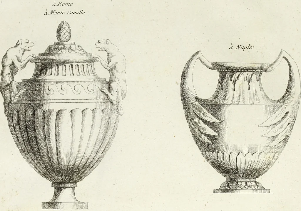 An illustration from Recueil d'antiquités romaines, ou, Voyage d'Italie : composé de 66 planches : dans lequel on trouve divers vases, autels, trépieds, arabesques, et autres sujets gravés d'après les dessins que différens artistes ont faits pendant leur séjour en Italie, 1771, leaf 10