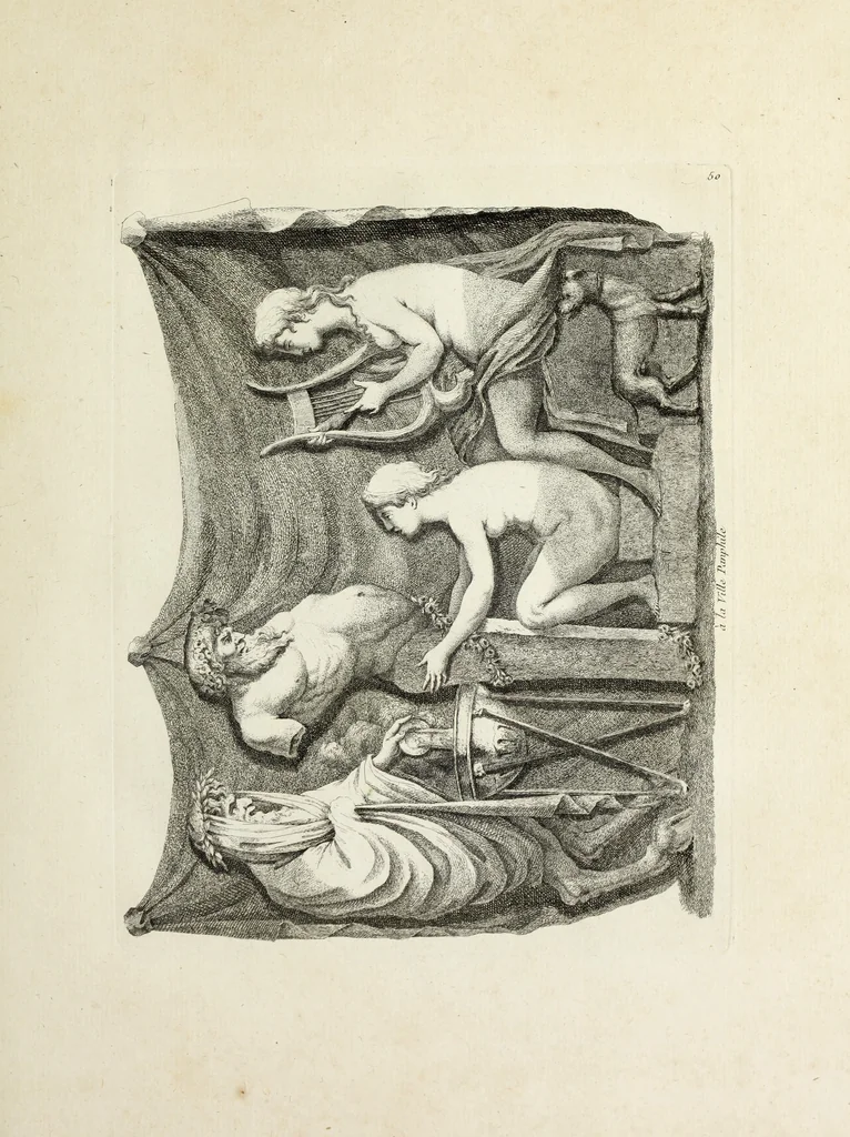An illustration from Recueil d'antiquités romaines, ou, Voyage d'Italie : composé de 66 planches : dans lequel on trouve divers vases, autels, trépieds, arabesques, et autres sujets gravés d'après les dessins que différens artistes ont faits pendant leur séjour en Italie, 1771, leaf 108