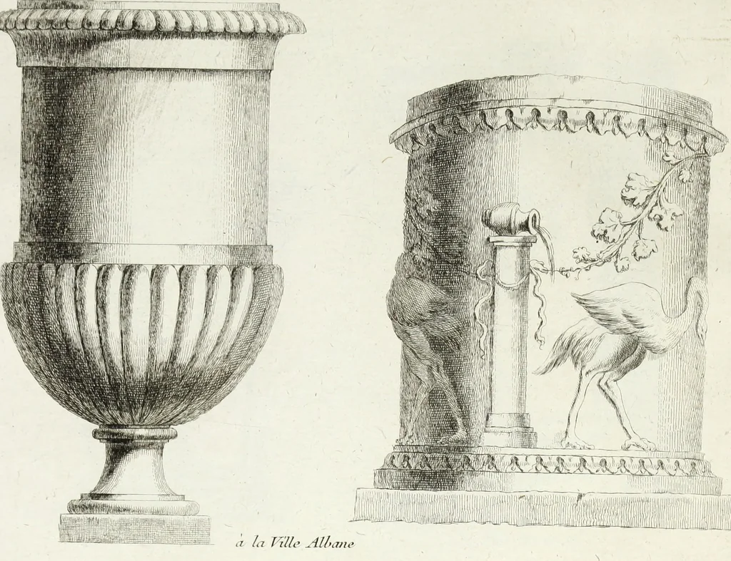 An illustration from Recueil d'antiquités romaines, ou, Voyage d'Italie : composé de 66 planches : dans lequel on trouve divers vases, autels, trépieds, arabesques, et autres sujets gravés d'après les dessins que différens artistes ont faits pendant leur séjour en Italie, 1771, leaf 120