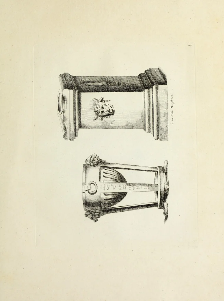 An illustration from Recueil d'antiquités romaines, ou, Voyage d'Italie : composé de 66 planches : dans lequel on trouve divers vases, autels, trépieds, arabesques, et autres sujets gravés d'après les dessins que différens artistes ont faits pendant leur séjour en Italie, 1771, leaf 122