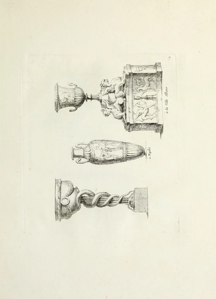 An illustration from Recueil d'antiquités romaines, ou, Voyage d'Italie : composé de 66 planches : dans lequel on trouve divers vases, autels, trépieds, arabesques, et autres sujets gravés d'après les dessins que différens artistes ont faits pendant leur séjour en Italie, 1771, leaf 22